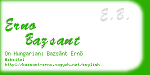 erno bazsant business card